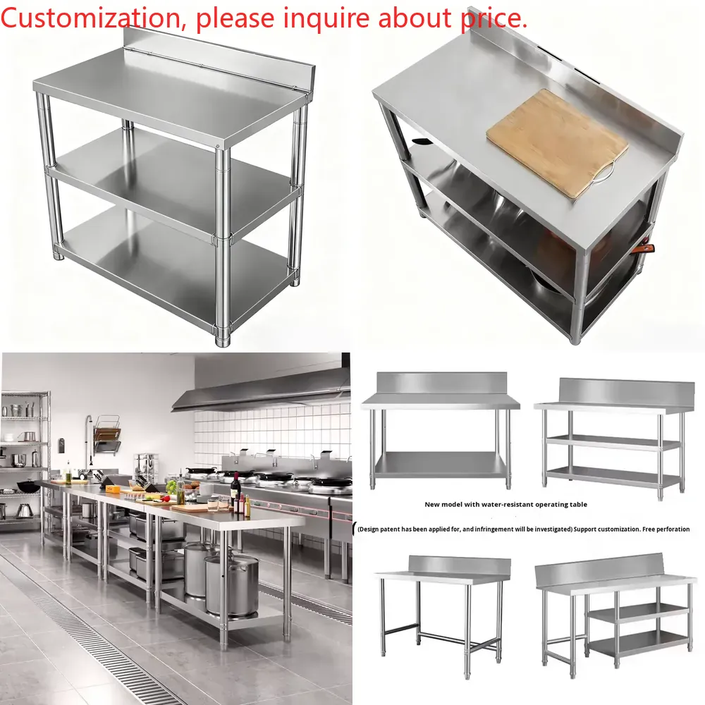 Commercial Kitchen Backsplash - Mesa de Trabajo de Acero Inoxidable