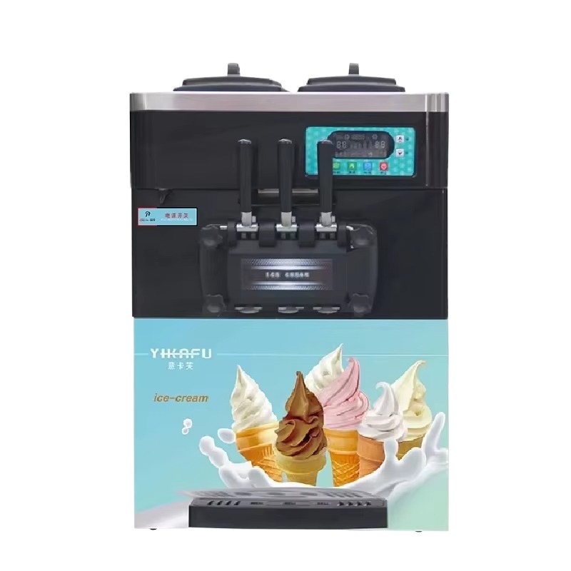 Soft Serve Ice Cream Machine - Máquina Comercial Automática de Sobremesa para