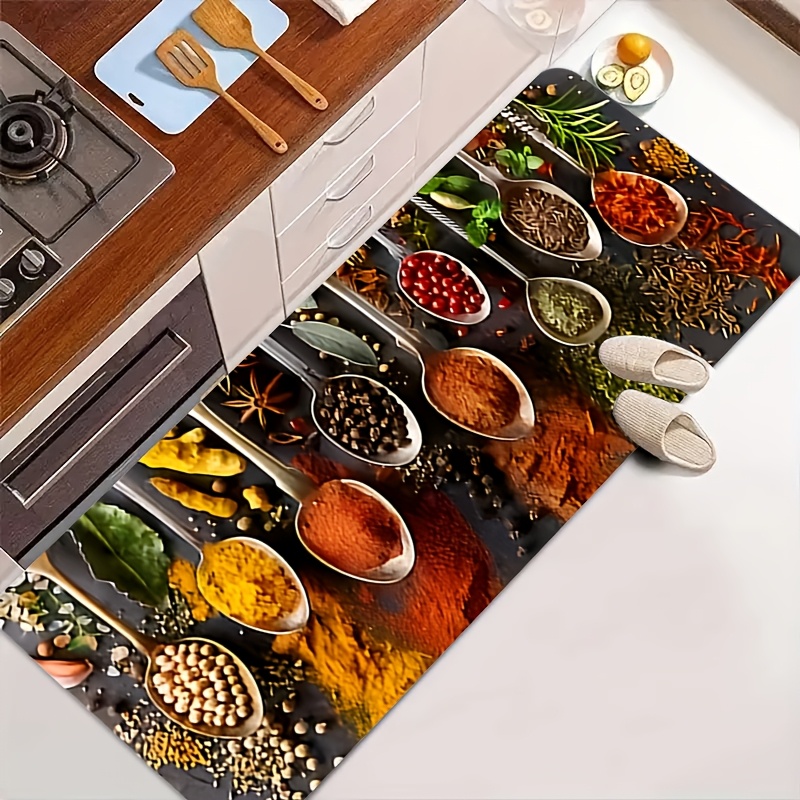 Commercial Kitchen Background - Alfombra decorativa retro de fondo oscuro