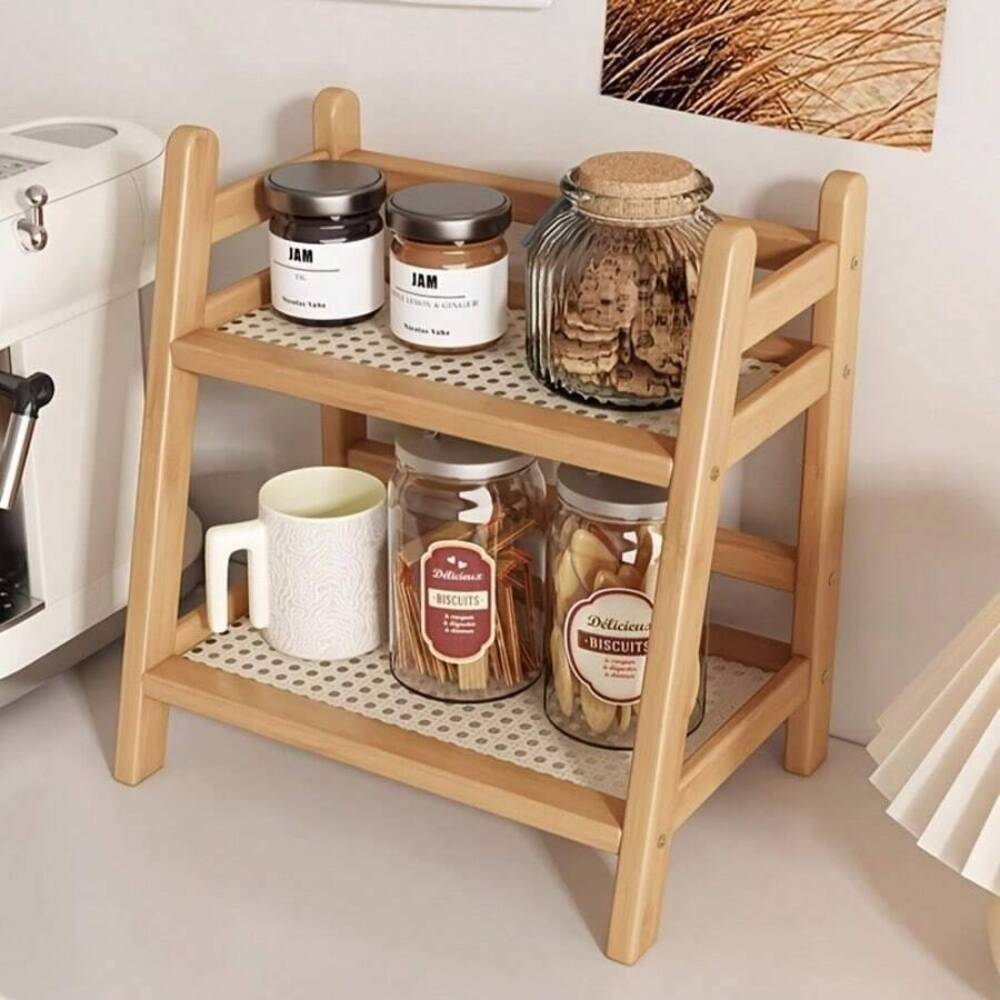 Commercial Kitchen Organiser - Estante de almacenamiento de bambú de