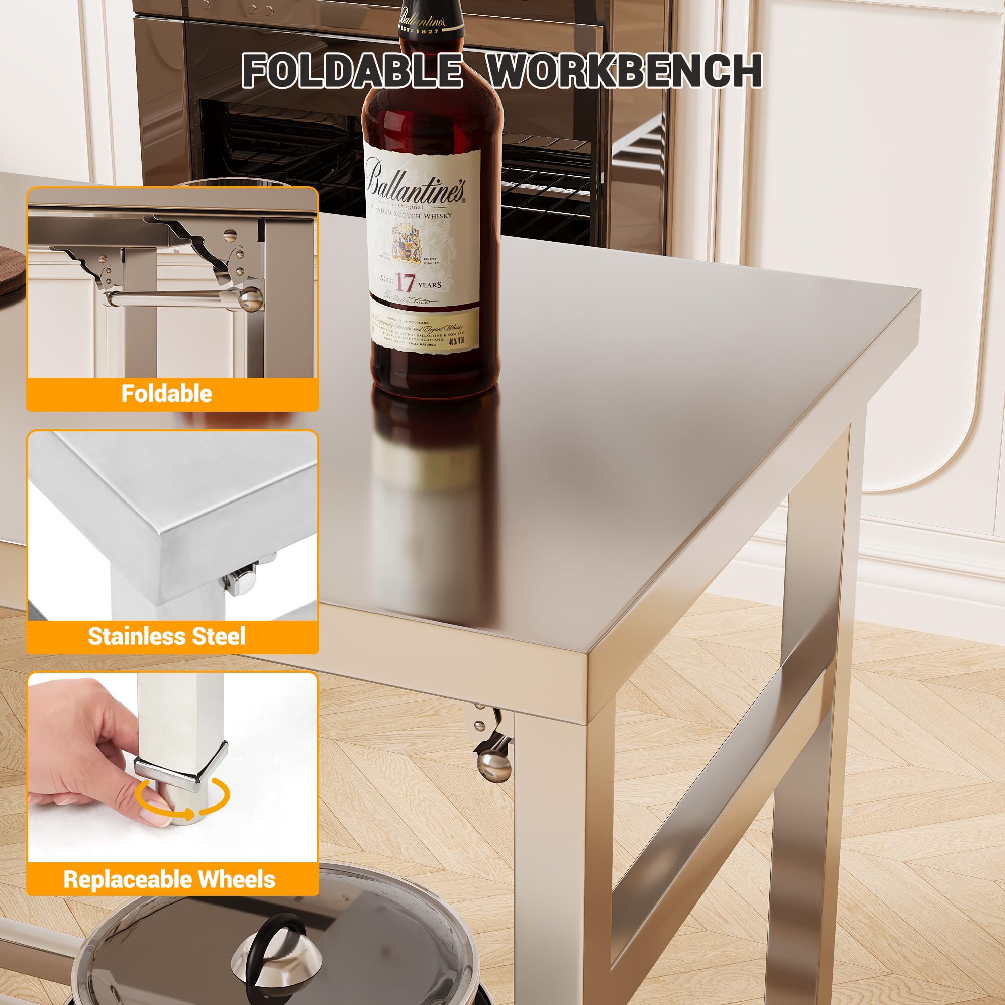 Mesa de Preparación y Trabajo  - Commercial Kitchen Bench reseña y precio