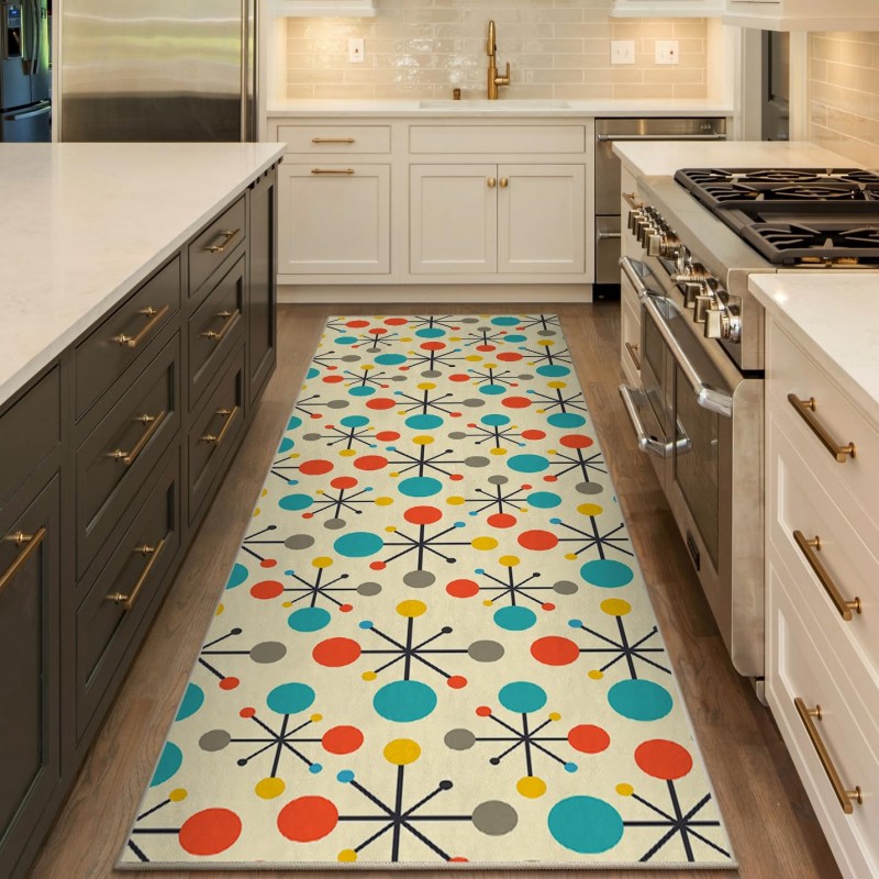 Alfombra decorativa floral med - Commercial Kitchen Background reseña y precio