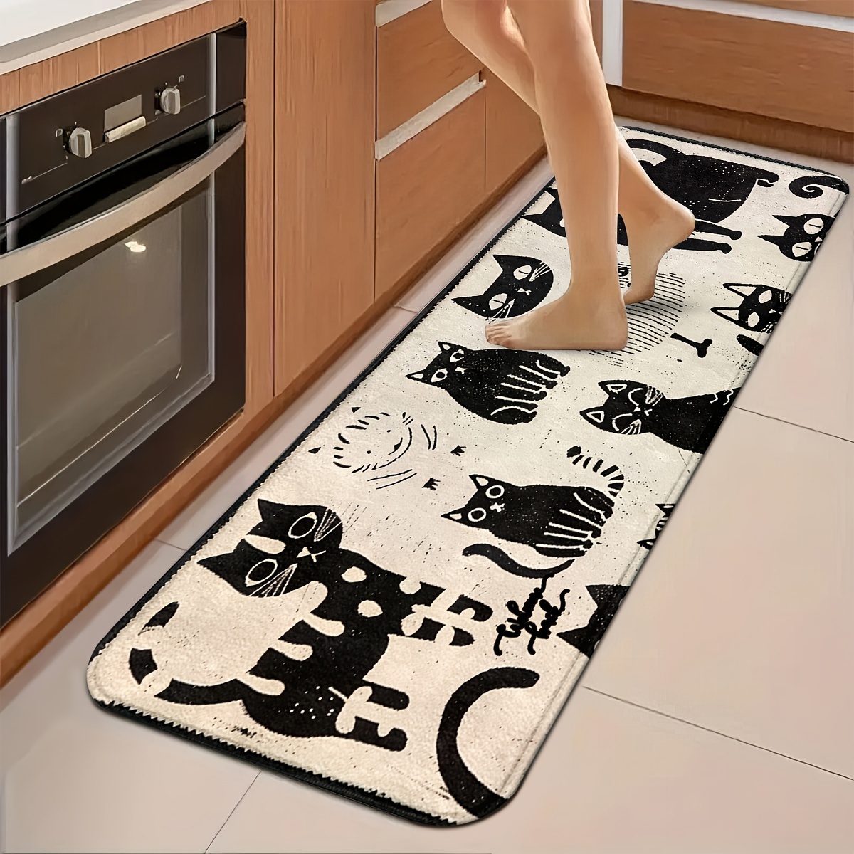 Alfombra de Cocina con Diseño  - Commercial Kitchen Background reseña y precio