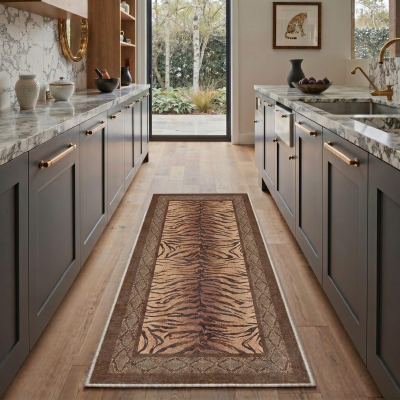 Alfombra persa con diseño flor - Commercial Kitchen Background reseña y precio