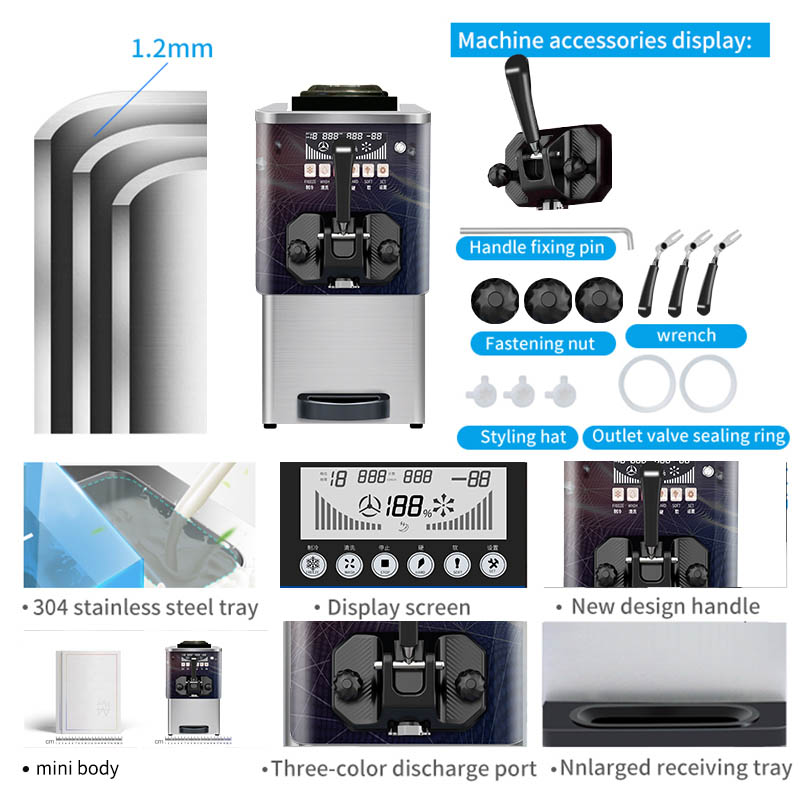 Máquina automática comercial d - Soft Serve Ice Cream Machine reseña y precio