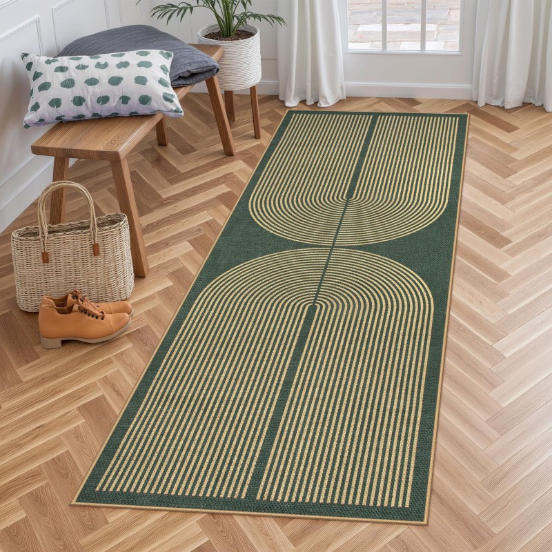 Alfombra Art Deco con diseño d - Commercial Kitchen Background reseña y precio