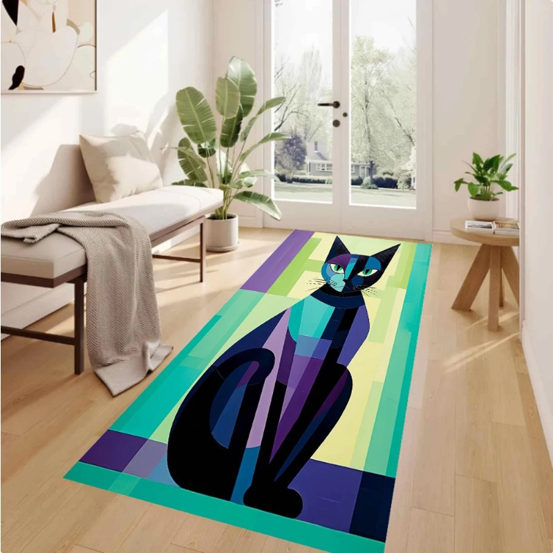 Alfombra Retro con Bloques de  - Commercial Kitchen Background reseña y precio