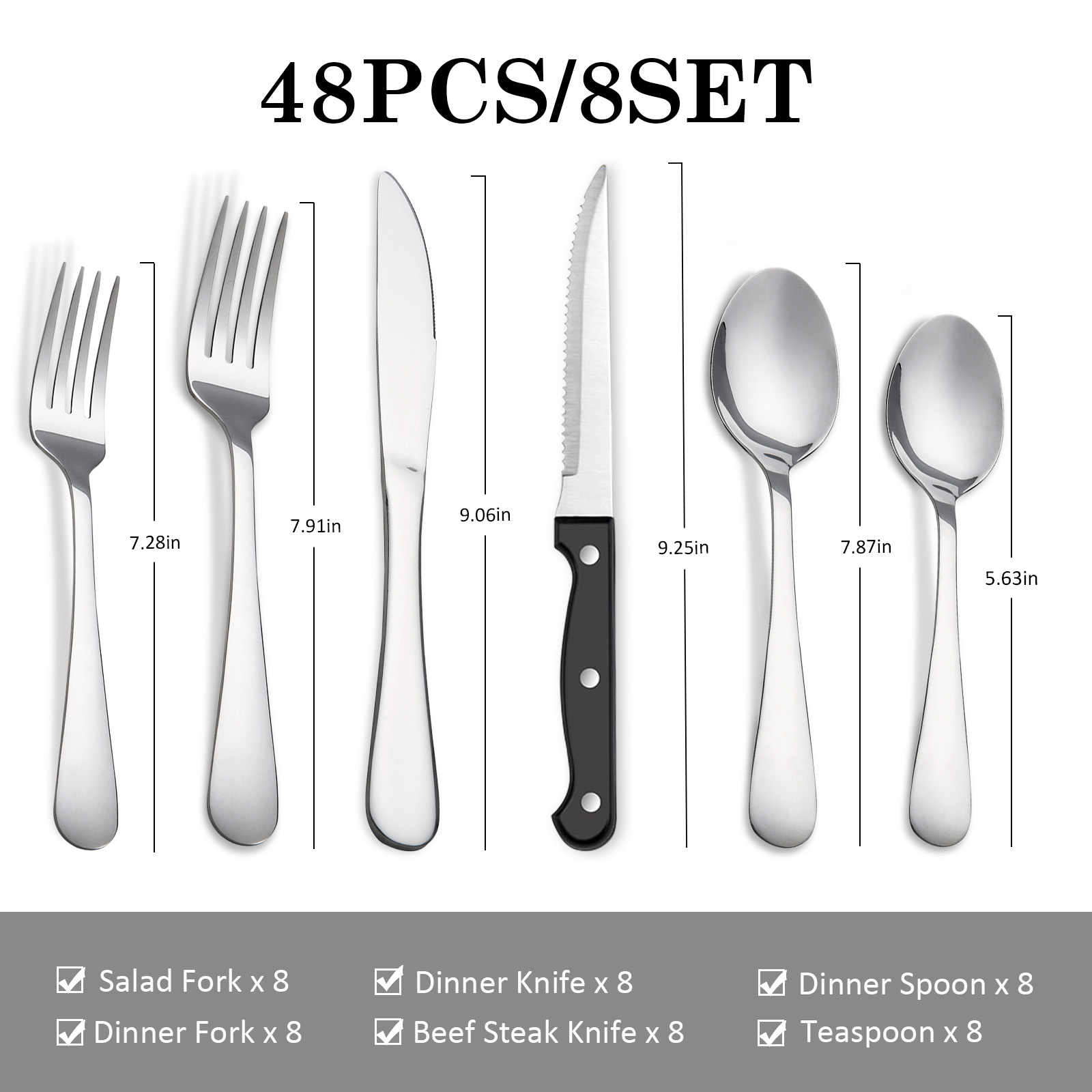 KOOMADE Juego de cubiertos de  - Commercial Kitchen Knife Set reseña y precio