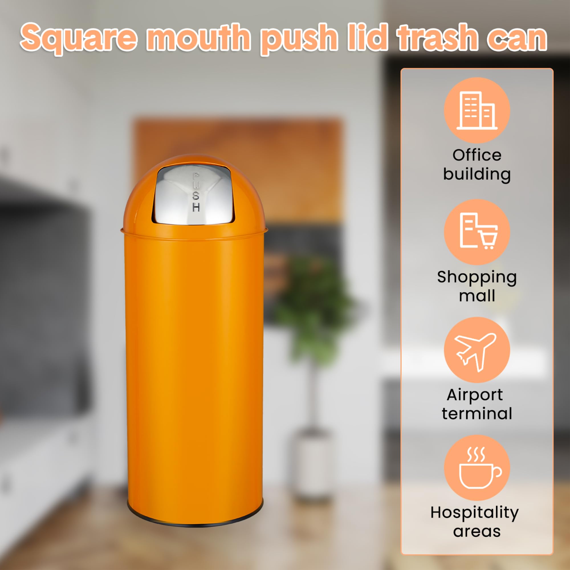 Cubo de Basura de 65 Litros co - Commercial Kitchen Trash Can reseña y precio