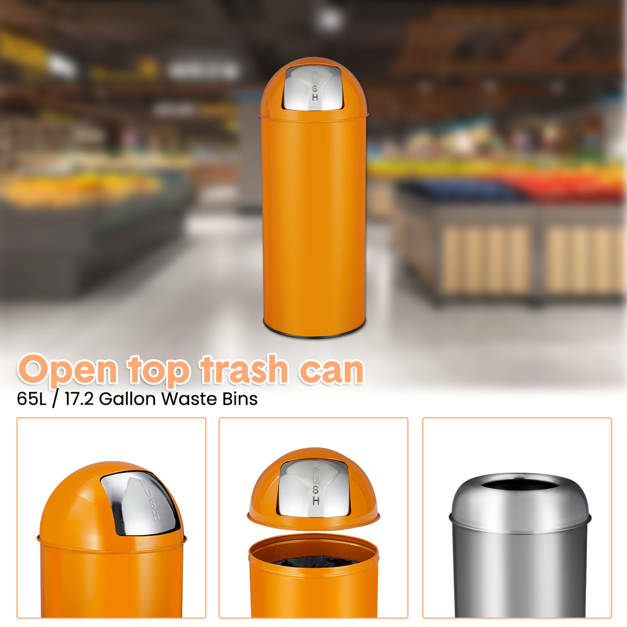 Cubo de Basura de 65 Litros co - Commercial Kitchen Trash Can reseña y precio