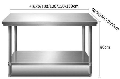 Mesa de Trabajo de Acero Inoxi - Commercial Kitchen Bench reseña y precio