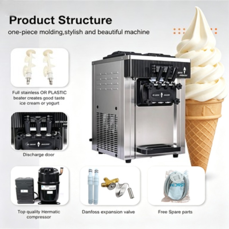 Máquina de helado suave comerc - Soft Serve Ice Cream Machine reseña y precio