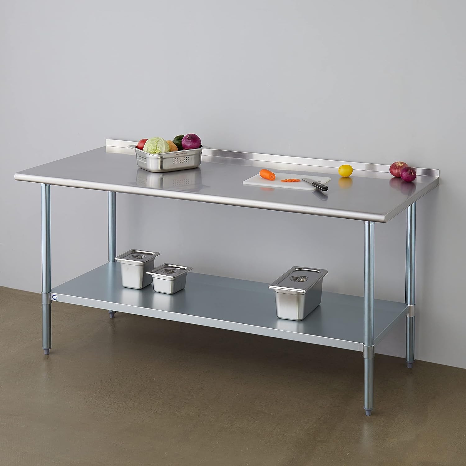Mesa de Acero Inoxidable para  - Commercial Kitchen Backsplash reseña y precio