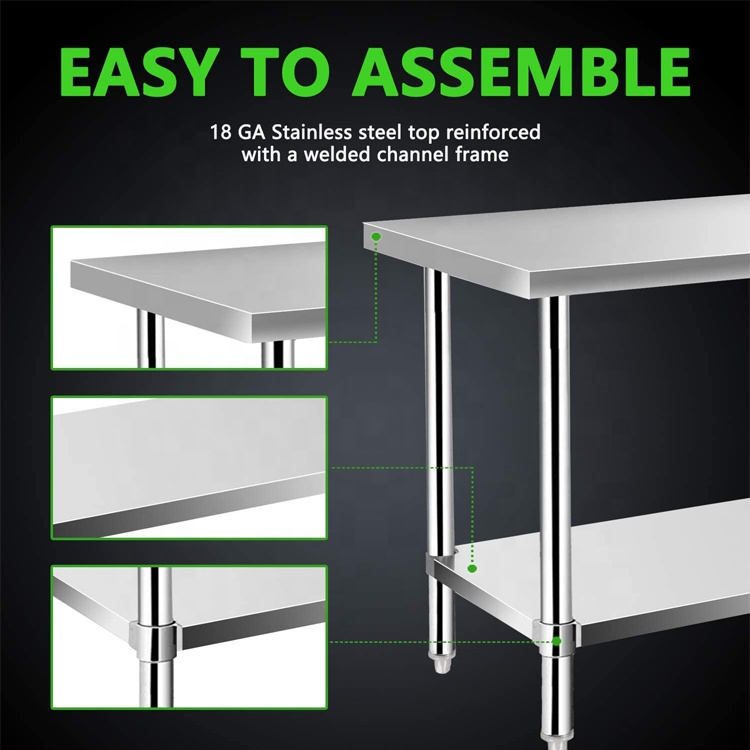 Mesa de Trabajo de Acero Inoxi - Commercial Kitchen Bench reseña y precio