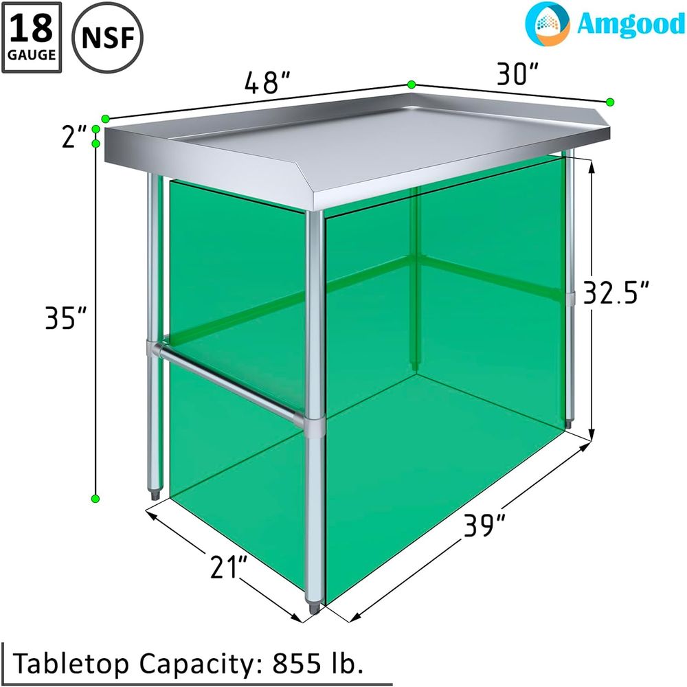 Mesa de Trabajo Comercial con  - Commercial Kitchen Backsplash reseña y precio